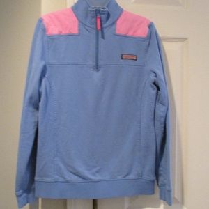 VINEYARD VINES BLUE ¼ ZIP PULLOVER SWEATSHIRT